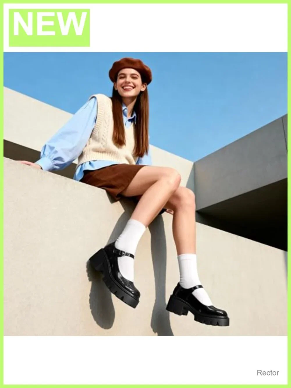 Mary Jane Platform Pumps Chunky Heel PU Faux Leather Retro Y2K